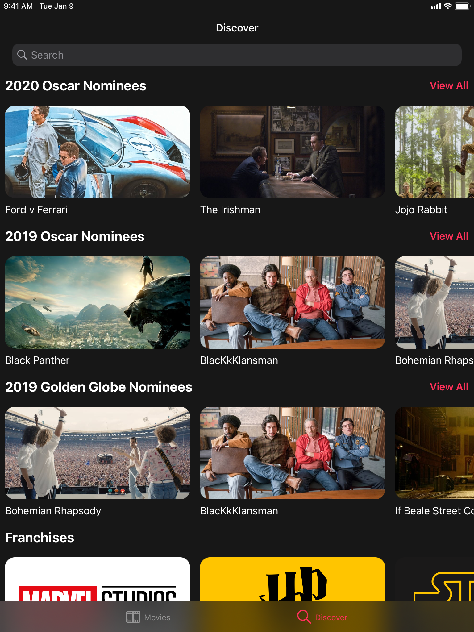Discover Tab